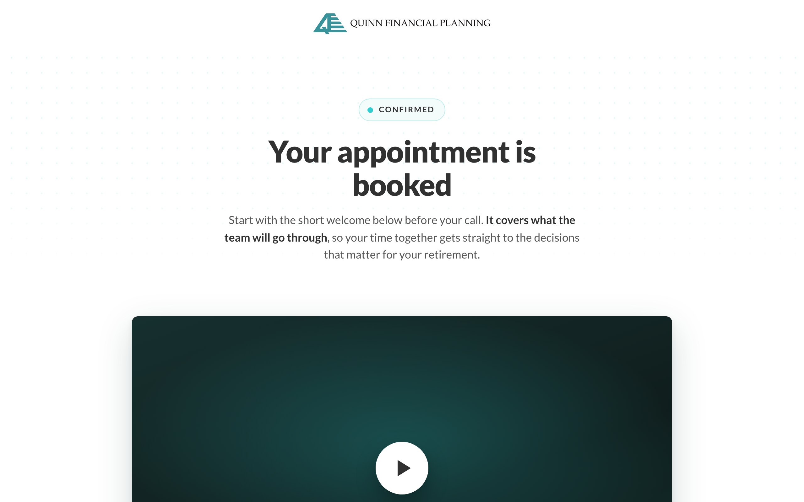 Confirmation page preview